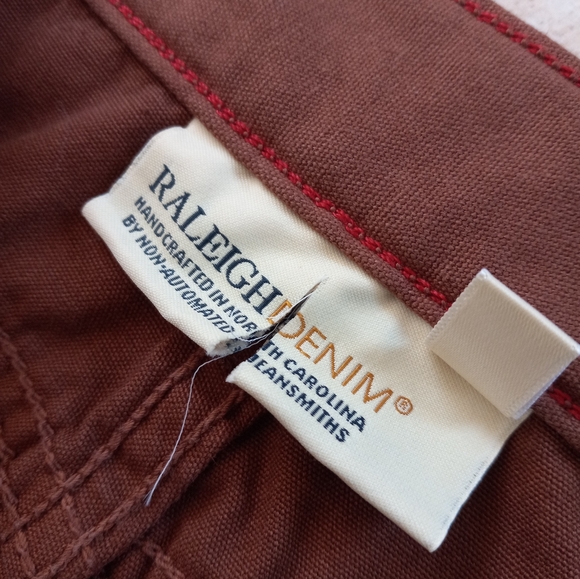 Raleigh Denim Jones Fit Cotton Canvas Pant Terracotta Brown 30"×33" - Picture 7 of 14